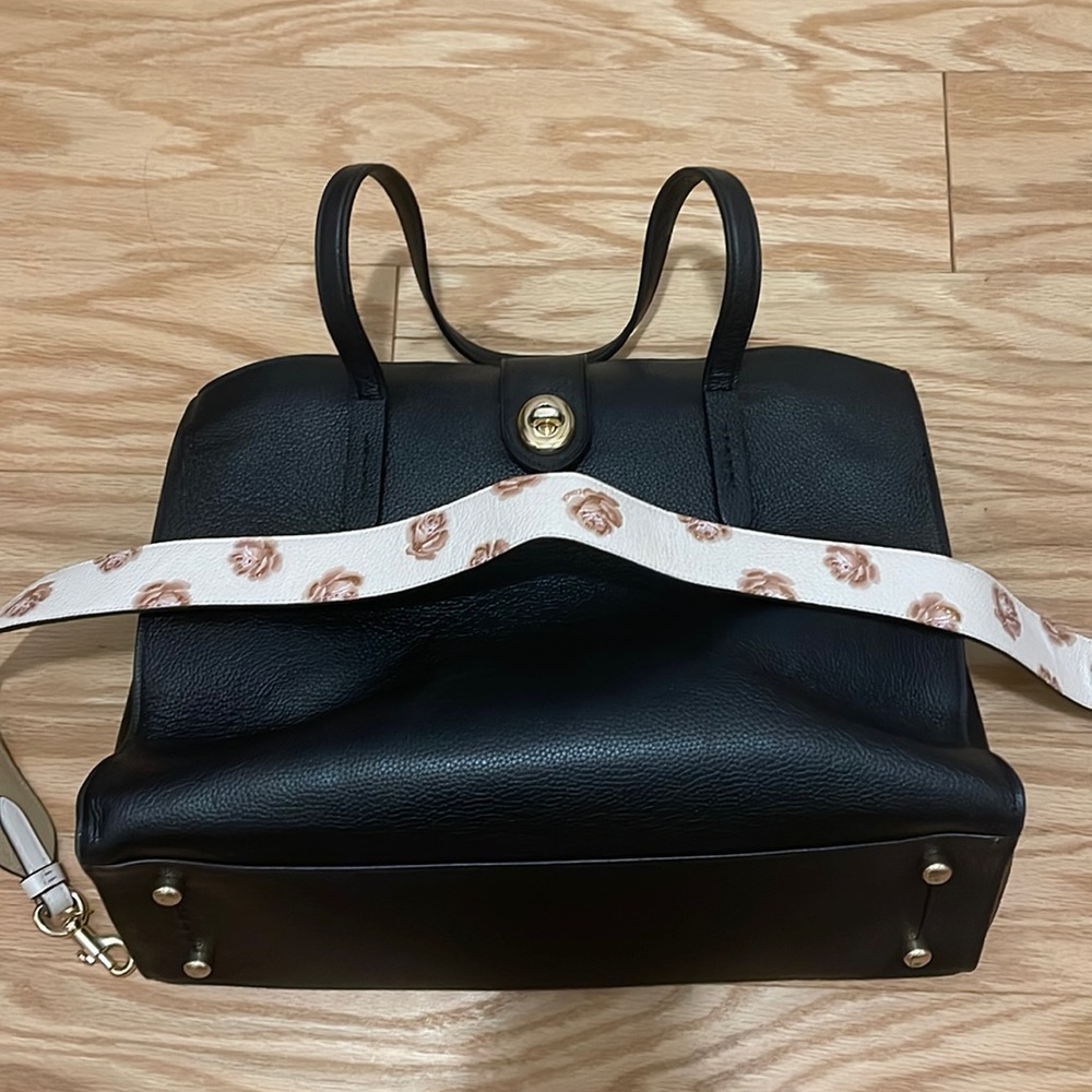 Coach Shoulder Work Bag In Black Gem